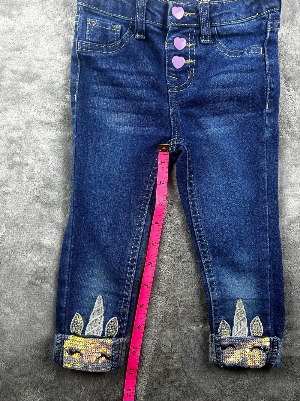 Girls 2T Denim Jacket & Unicorn Jeans 2 Piece Outfit
